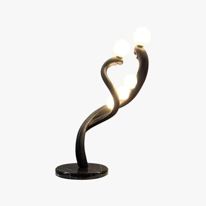 Elunza Black Sculpture Table Lamp – Decorative Living Room Light
