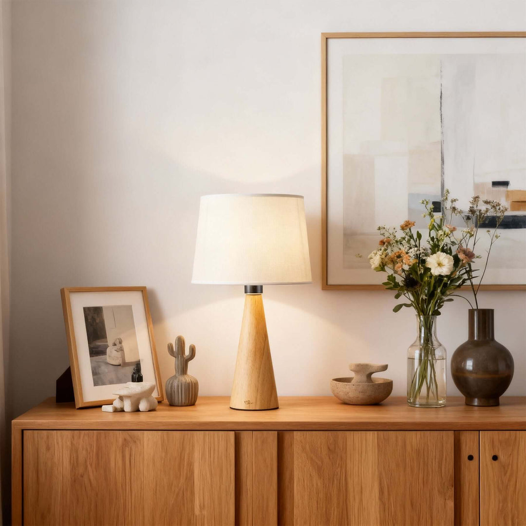 Fomir Table Lamp – Wabi-Sabi Vintage Fabric Bedside Lamp
