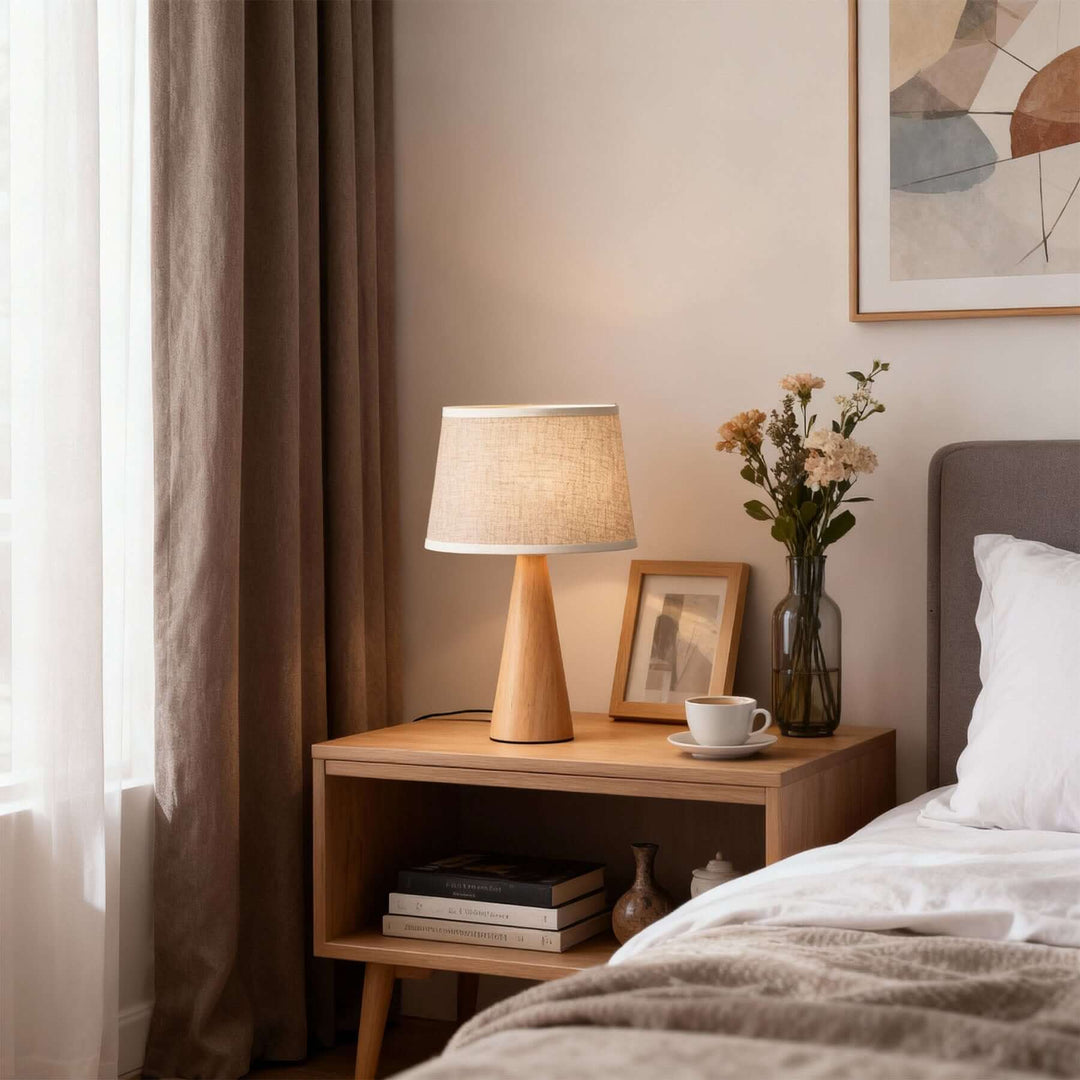 Fomir Table Lamp – Wabi-Sabi Vintage Fabric Bedside Lamp
