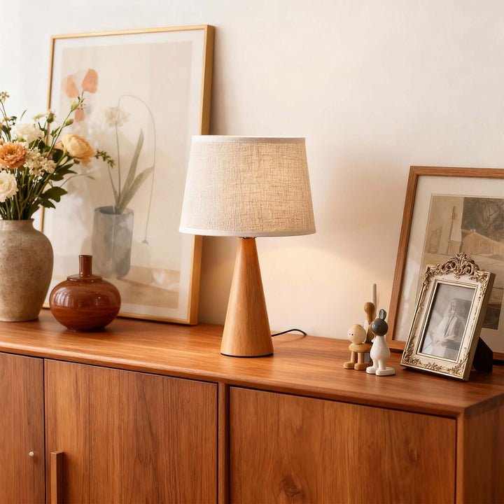 Fomir Table Lamp – Wabi-Sabi Vintage Fabric Bedside Lamp