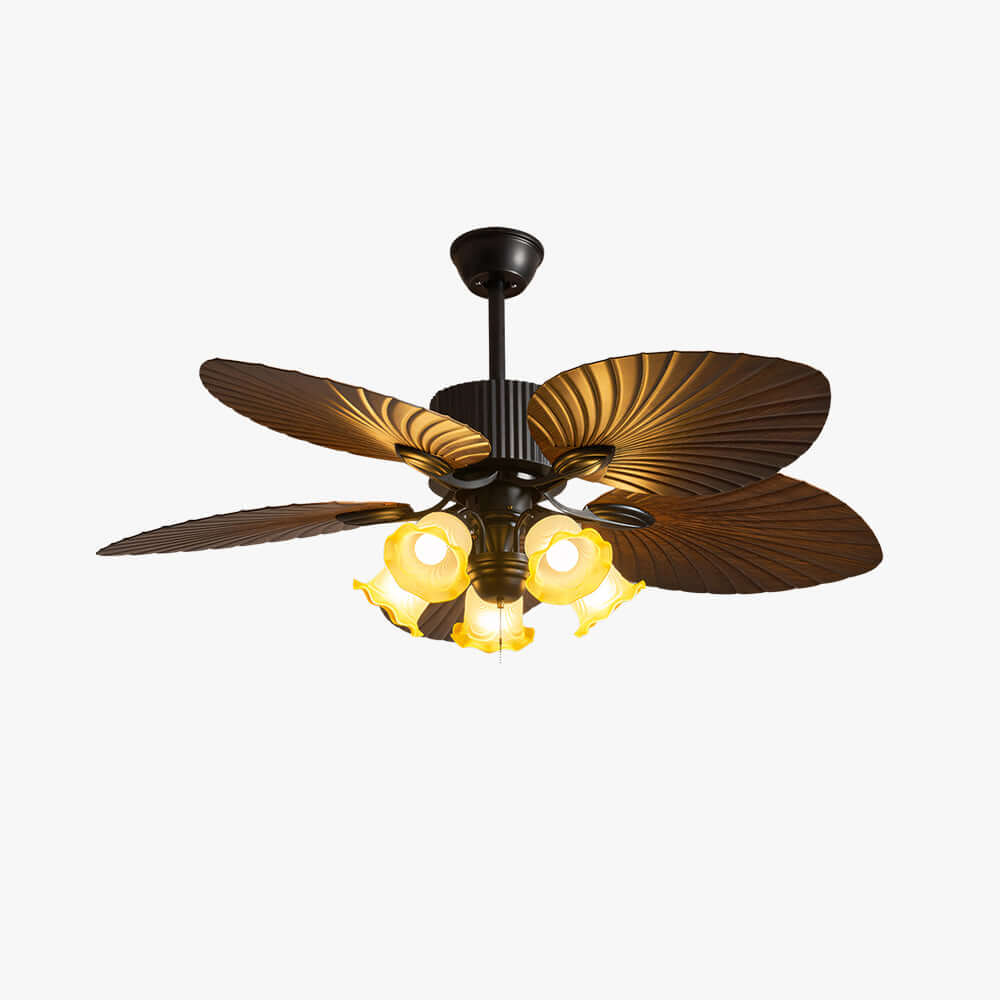 Glimz Ceiling Fan Light | Vintage Glass Living Room Light