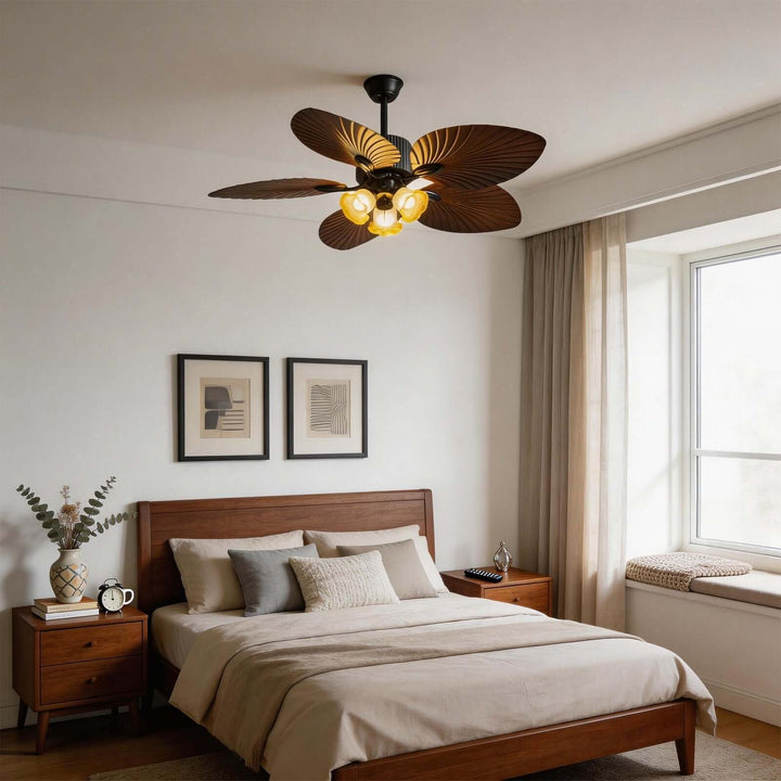 Glimz Ceiling Fan Light | Vintage Glass Living Room Light