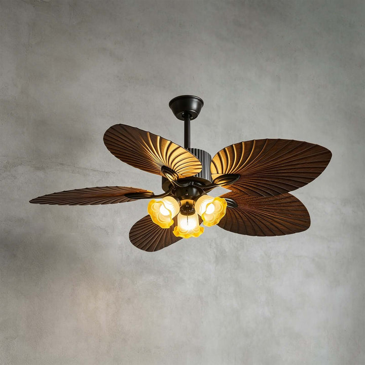 Glimz Ceiling Fan Light | Vintage Glass Living Room Light