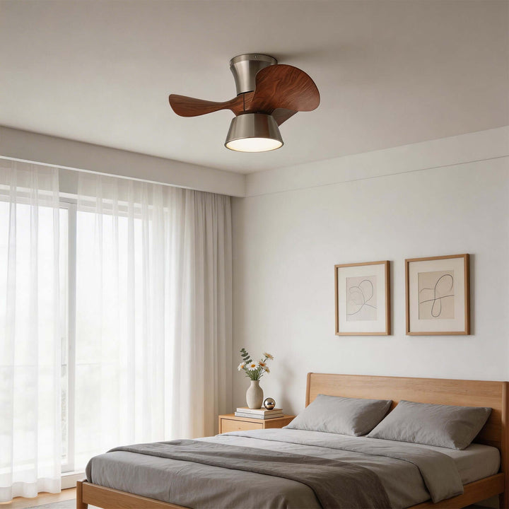 Grefen Ceiling Fan Light - Contemporary ABS Bedroom Ceiling Fan Light