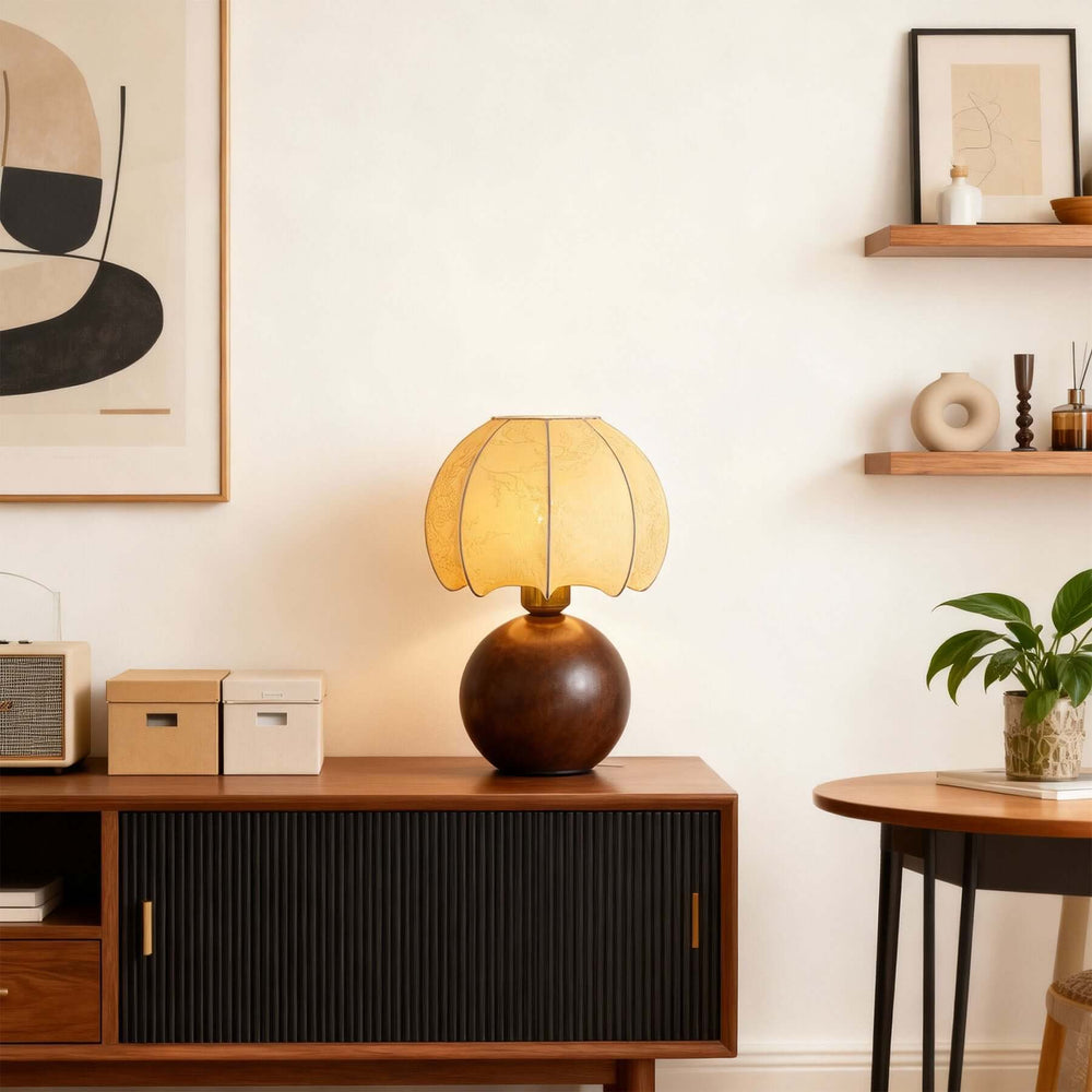 Heravi Table Lamp – French Retro Fabric Lamp for Living Room