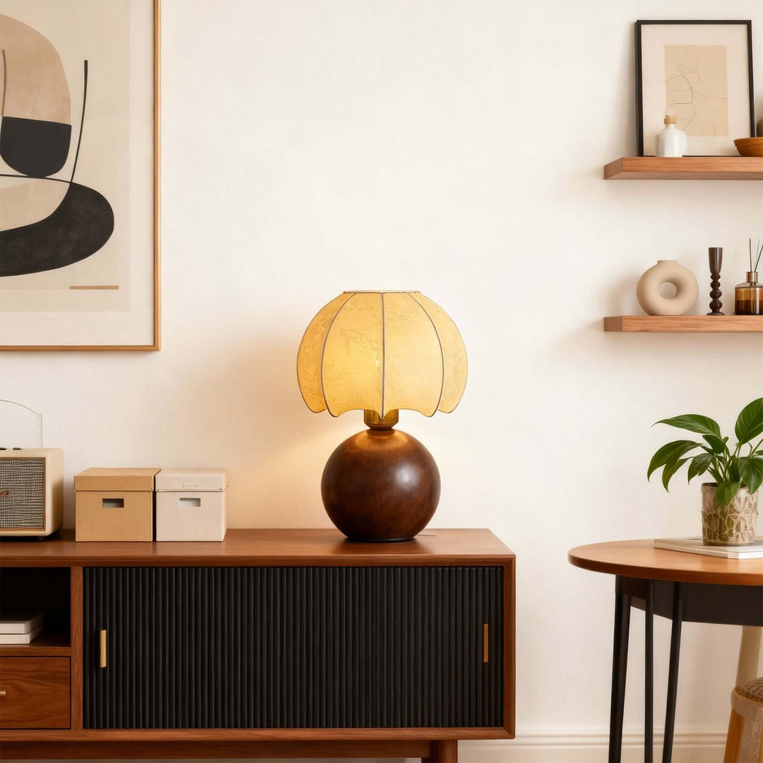 Heravi Table Lamp – French Retro Fabric Lamp for Living Room
