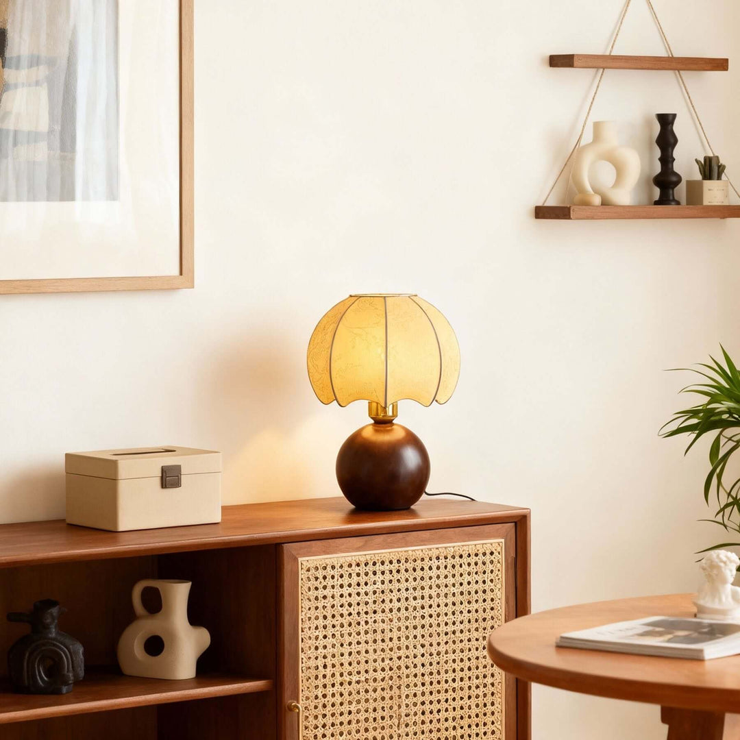 Heravi Table Lamp – French Retro Fabric Lamp for Living Room