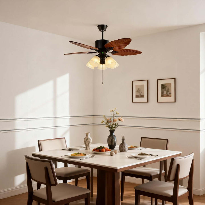 Ilyko Ceiling Fan Light | Classic Retro Living Room Light