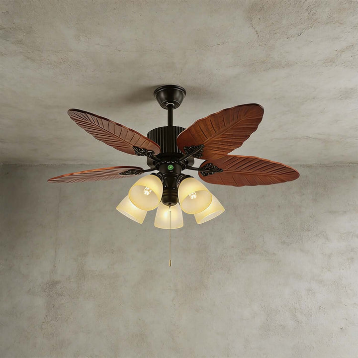 Ilyko Ceiling Fan Light | Classic Retro Living Room Light