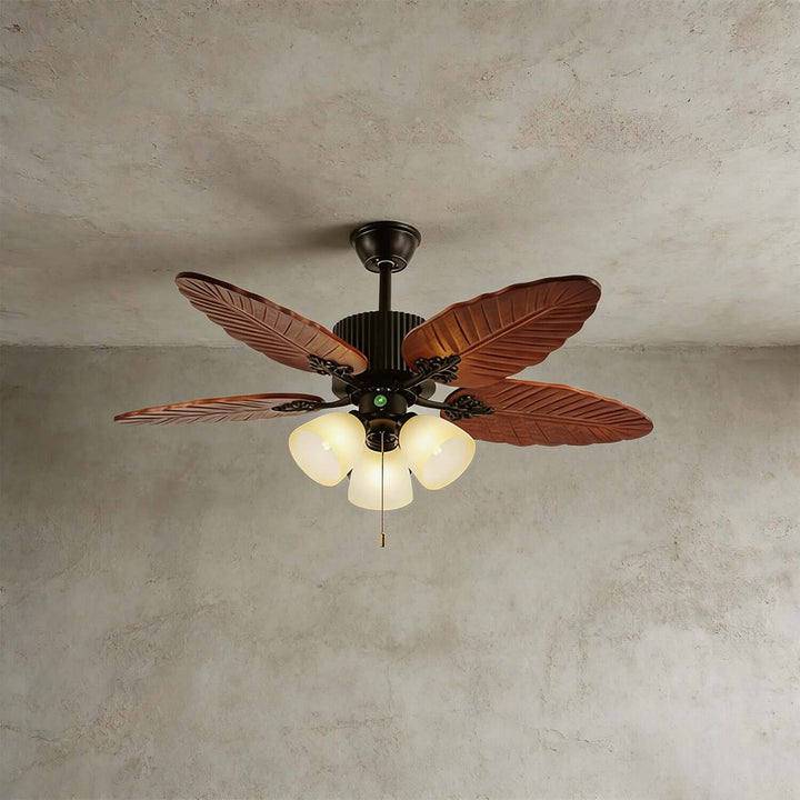 Ilyko Ceiling Fan Light | Classic Retro Living Room Light