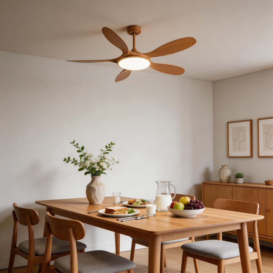 Jevok Ceiling Fan Light | Modern ABS Living Room Light
