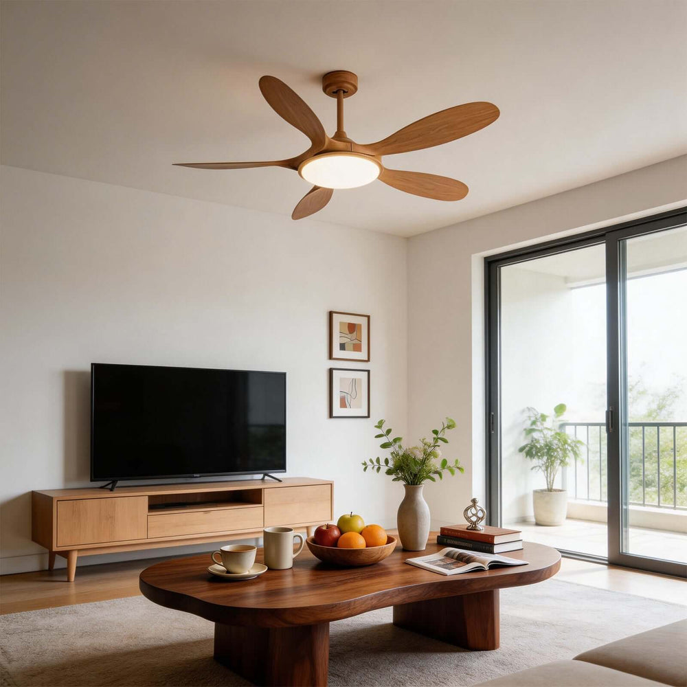 Jevok Ceiling Fan Light | Modern ABS Living Room Light