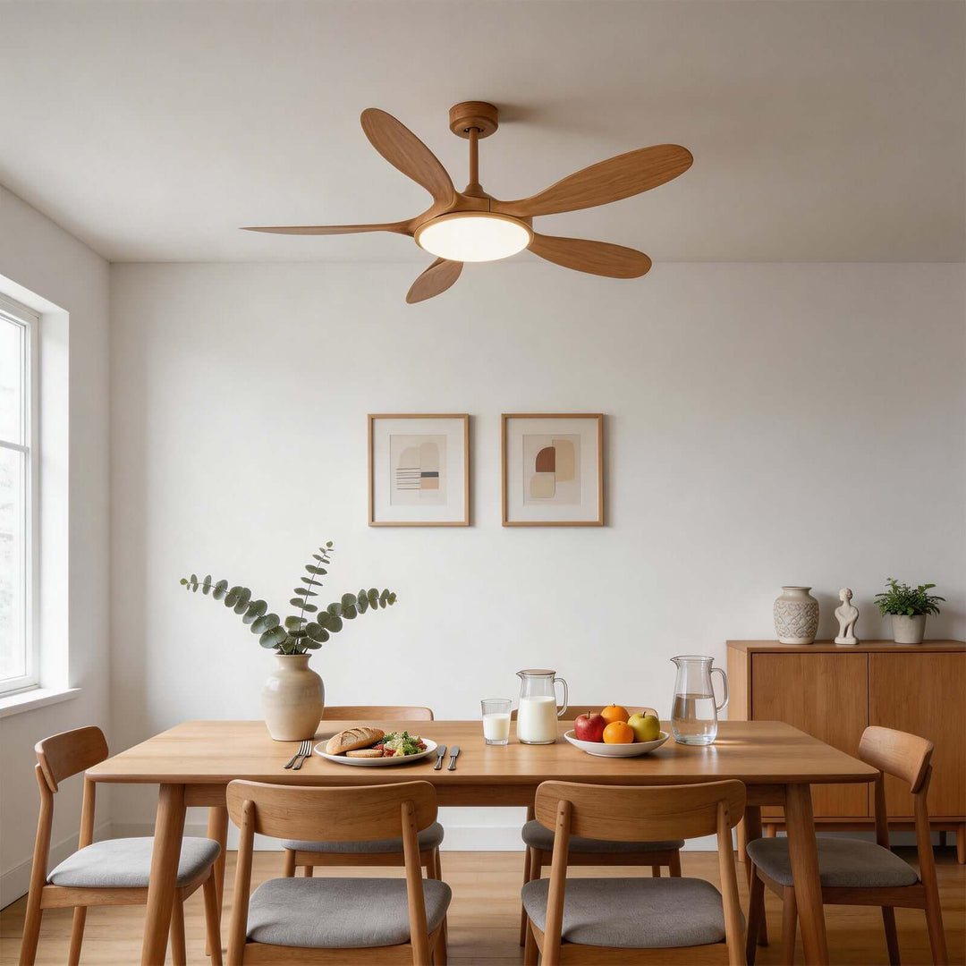 Jevok Ceiling Fan Light | Modern ABS Living Room Light