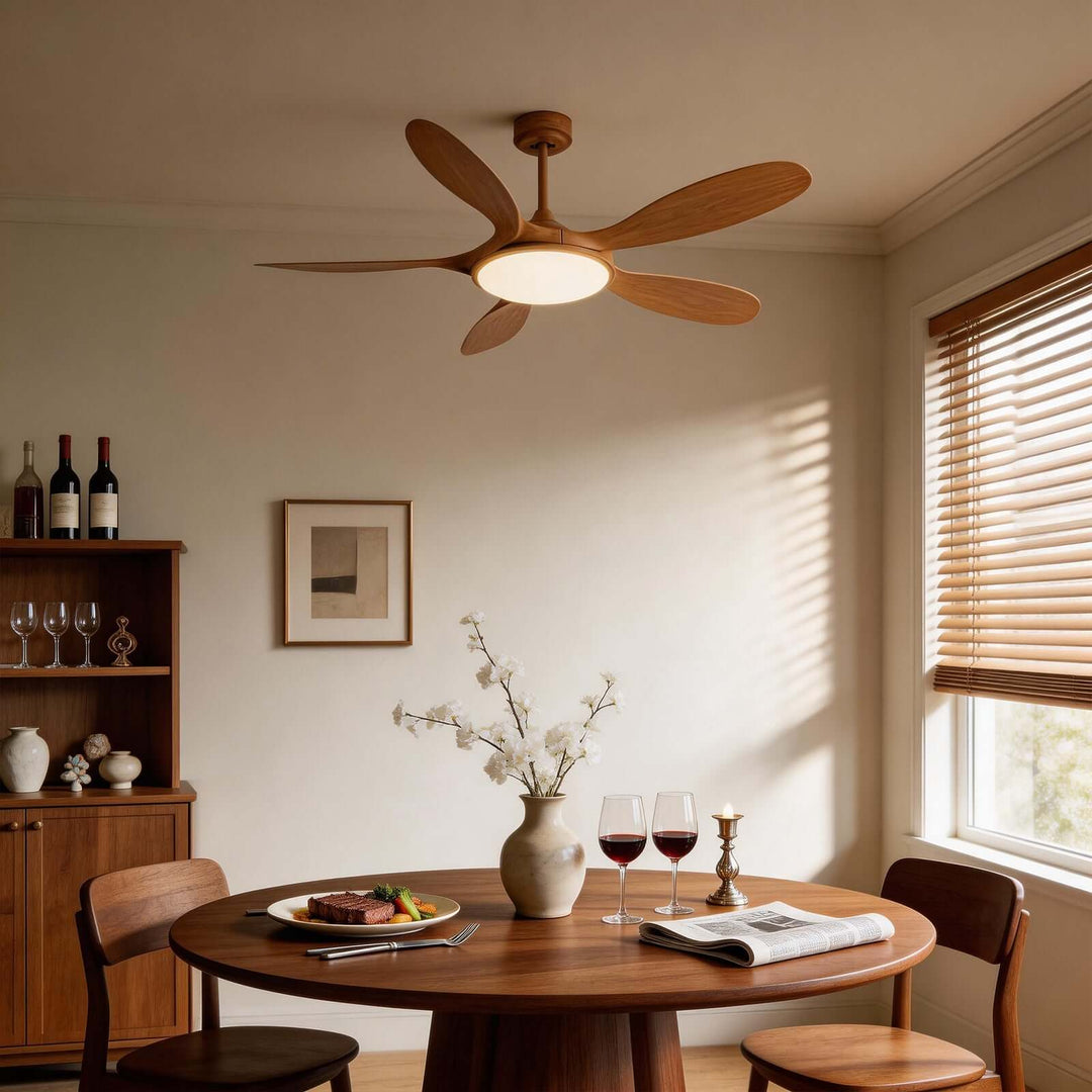 Jevok Ceiling Fan Light | Modern ABS Living Room Light