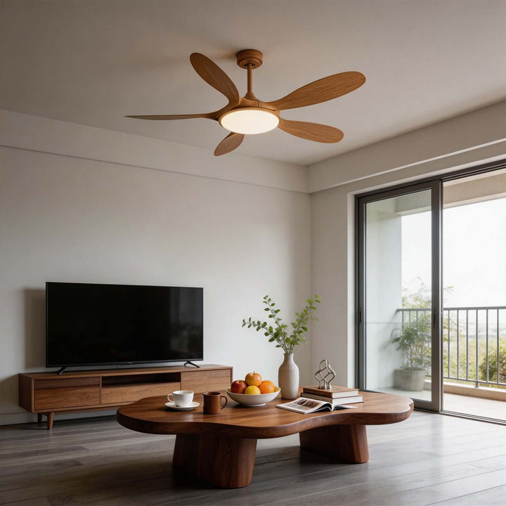 Jevok Ceiling Fan Light | Modern ABS Living Room Light