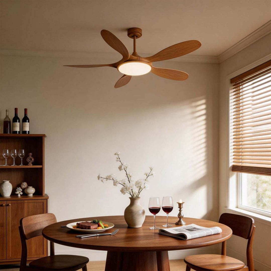 Jevok Ceiling Fan Light | Modern ABS Living Room Light