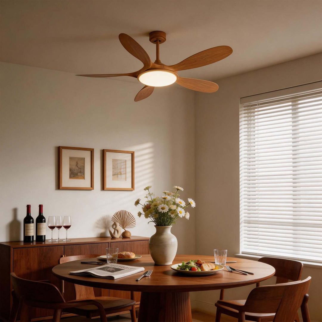 Jevok Ceiling Fan Light | Modern ABS Living Room Light