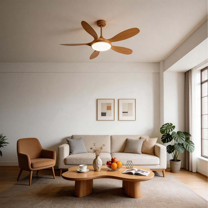 Jevok Ceiling Fan Light | Modern ABS Living Room Light