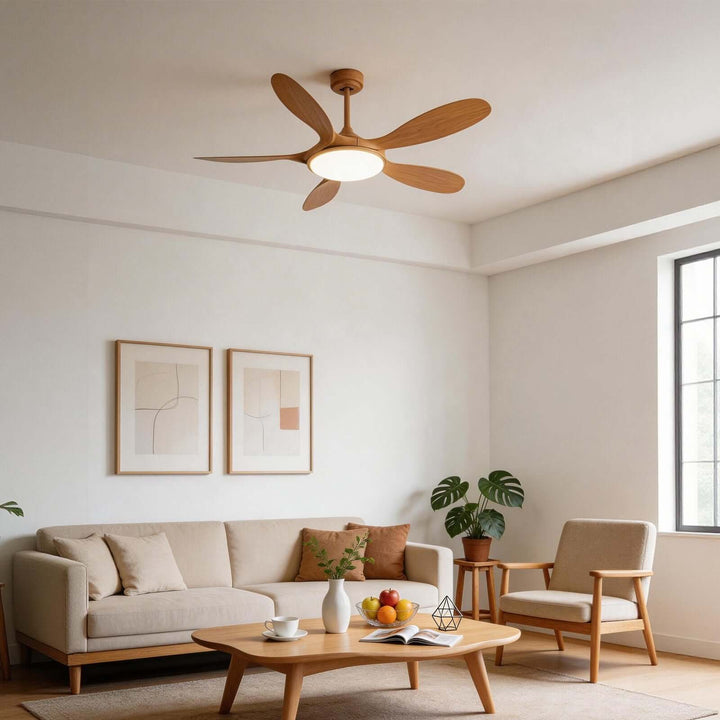 Jevok Ceiling Fan Light | Modern ABS Living Room Light