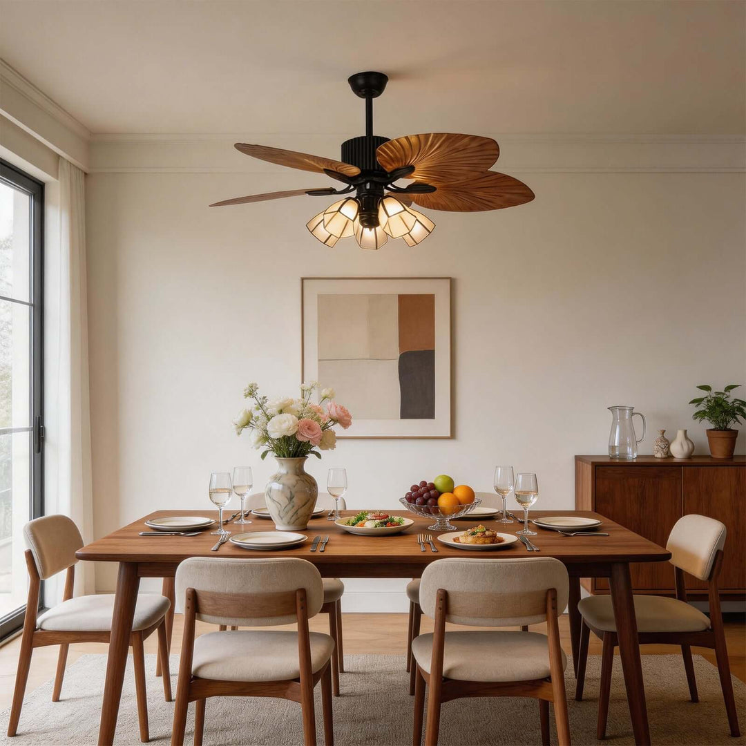 Jovante Ceiling Fan Light | American Style Dining Room Light
