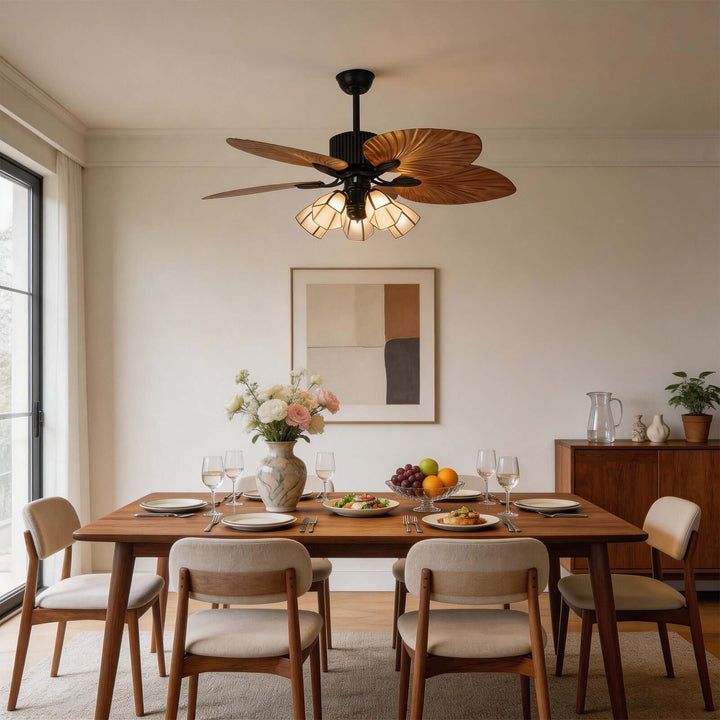 Jovante Ceiling Fan Light | American Style Dining Room Light