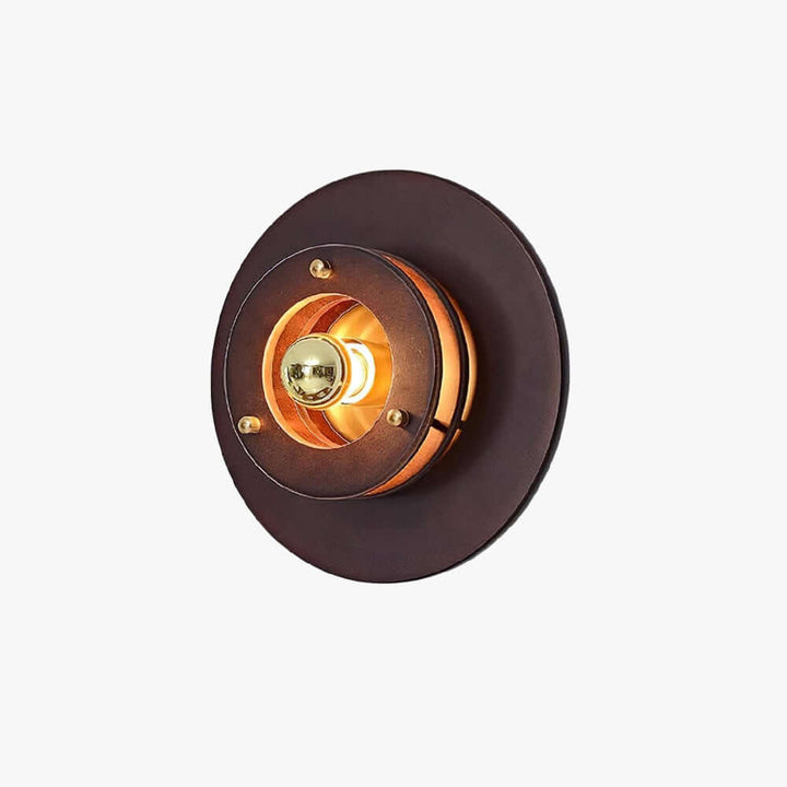 Jovila Wall Lamp - Modern French Round Wood Bedside Statement