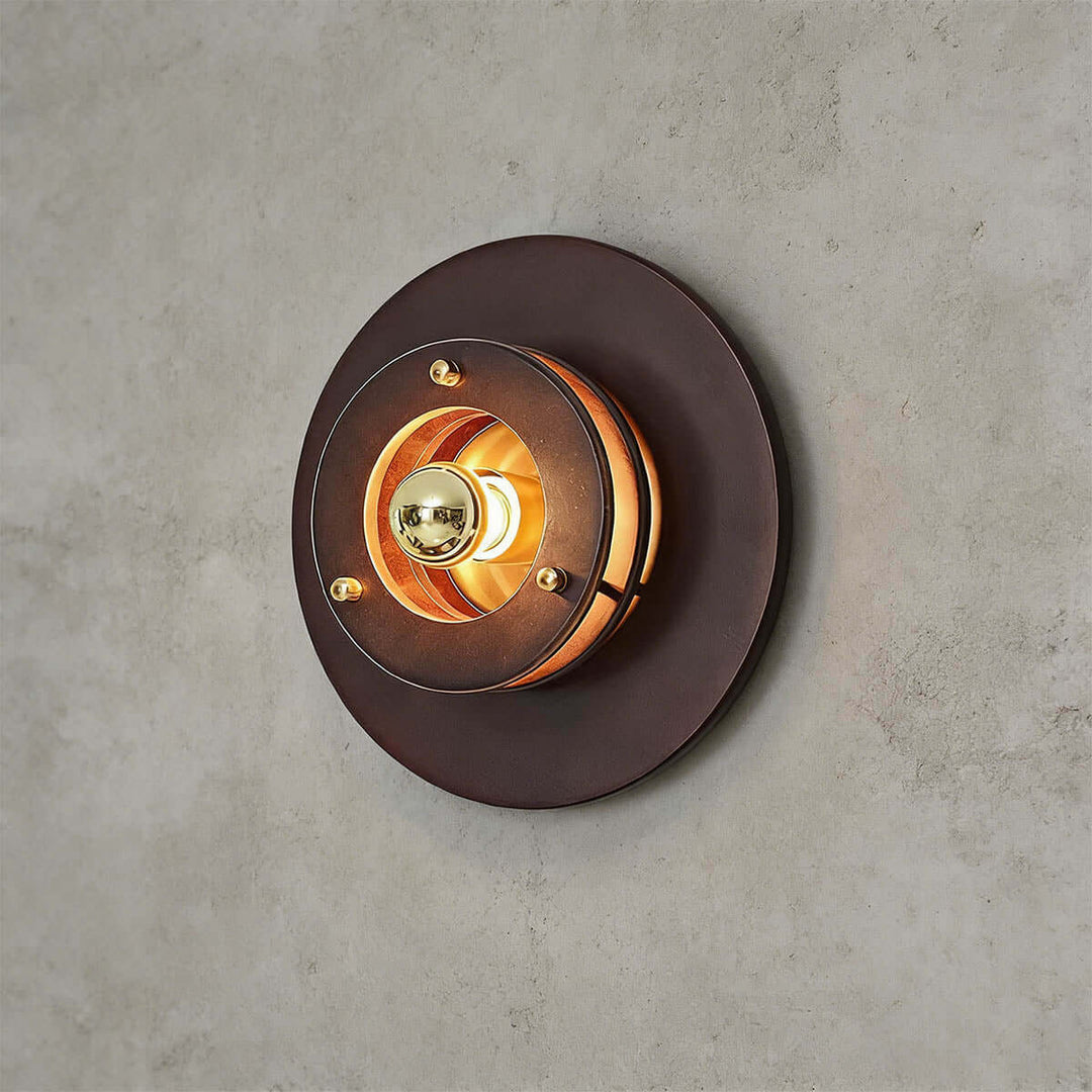 Jovila Wall Lamp - Modern French Round Wood Bedside Statement