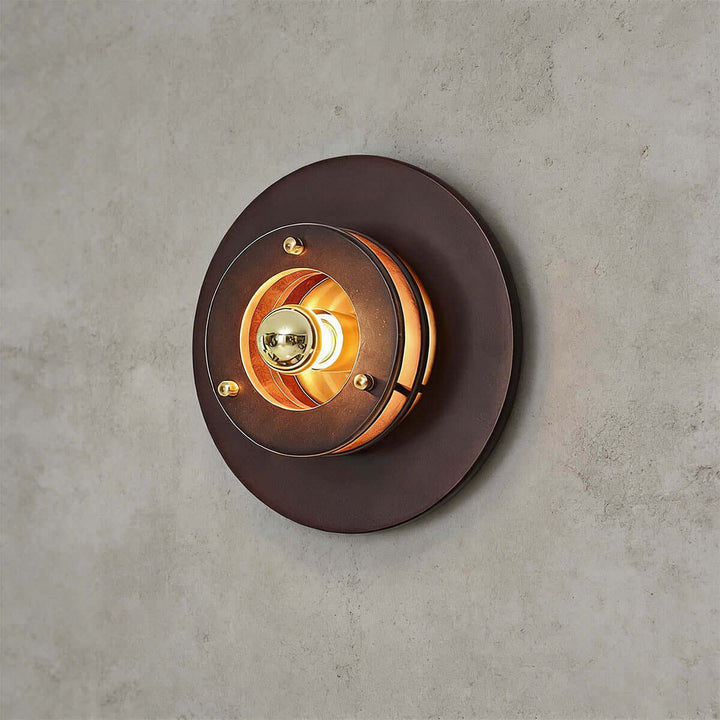 Jovila Wall Lamp - Modern French Round Wood Bedside Statement