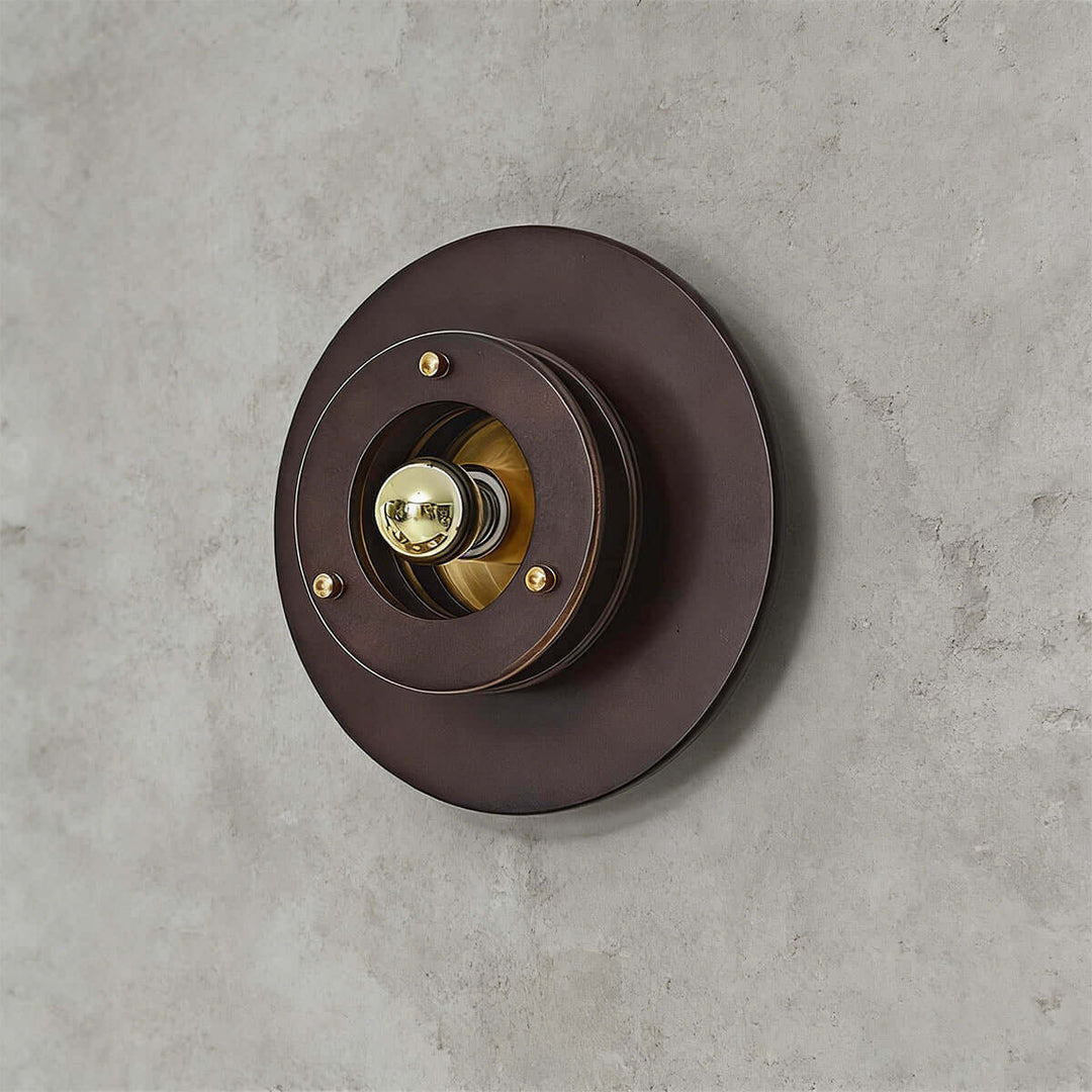 Jovila Wall Lamp - Modern French Round Wood Bedside Statement