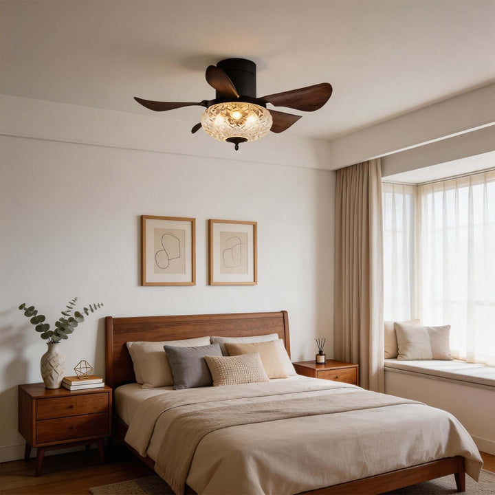 Jundel Ceiling Fan Light C - French Vintage ABS Living Room