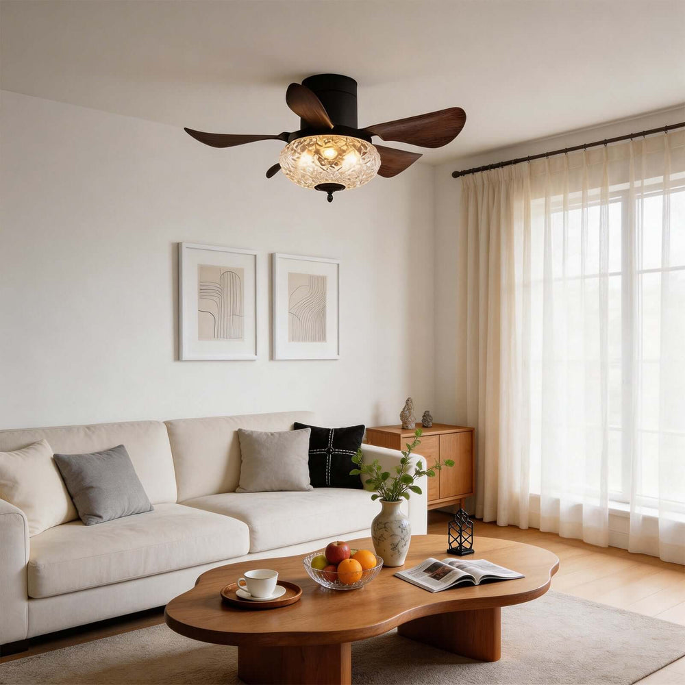 Jundel Ceiling Fan Light C - French Vintage ABS Living Room