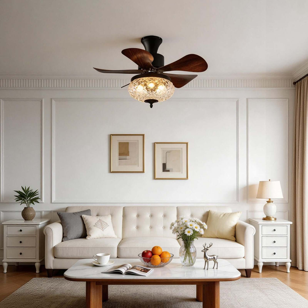 Jundel Ceiling Fan Light B - French Vintage ABS Light