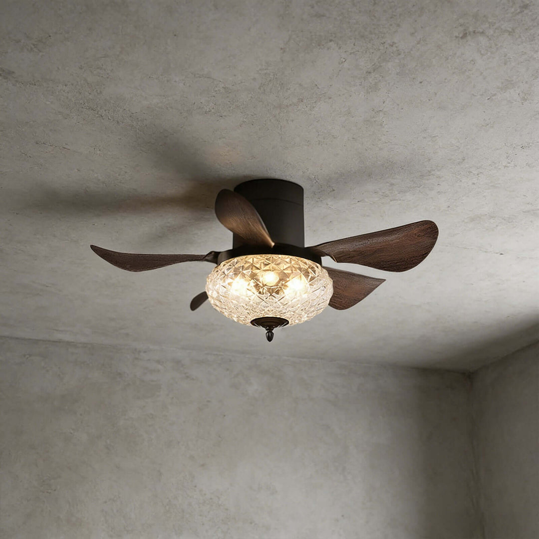 Jundel Ceiling Fan Light C - French Vintage ABS Living Room