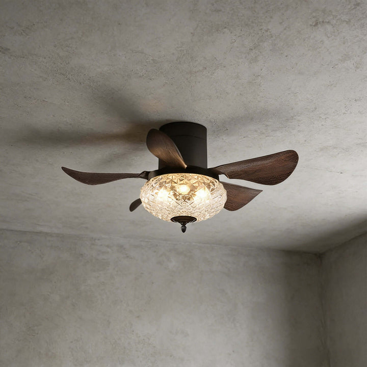 Jundel Ceiling Fan Light C - French Vintage ABS Living Room