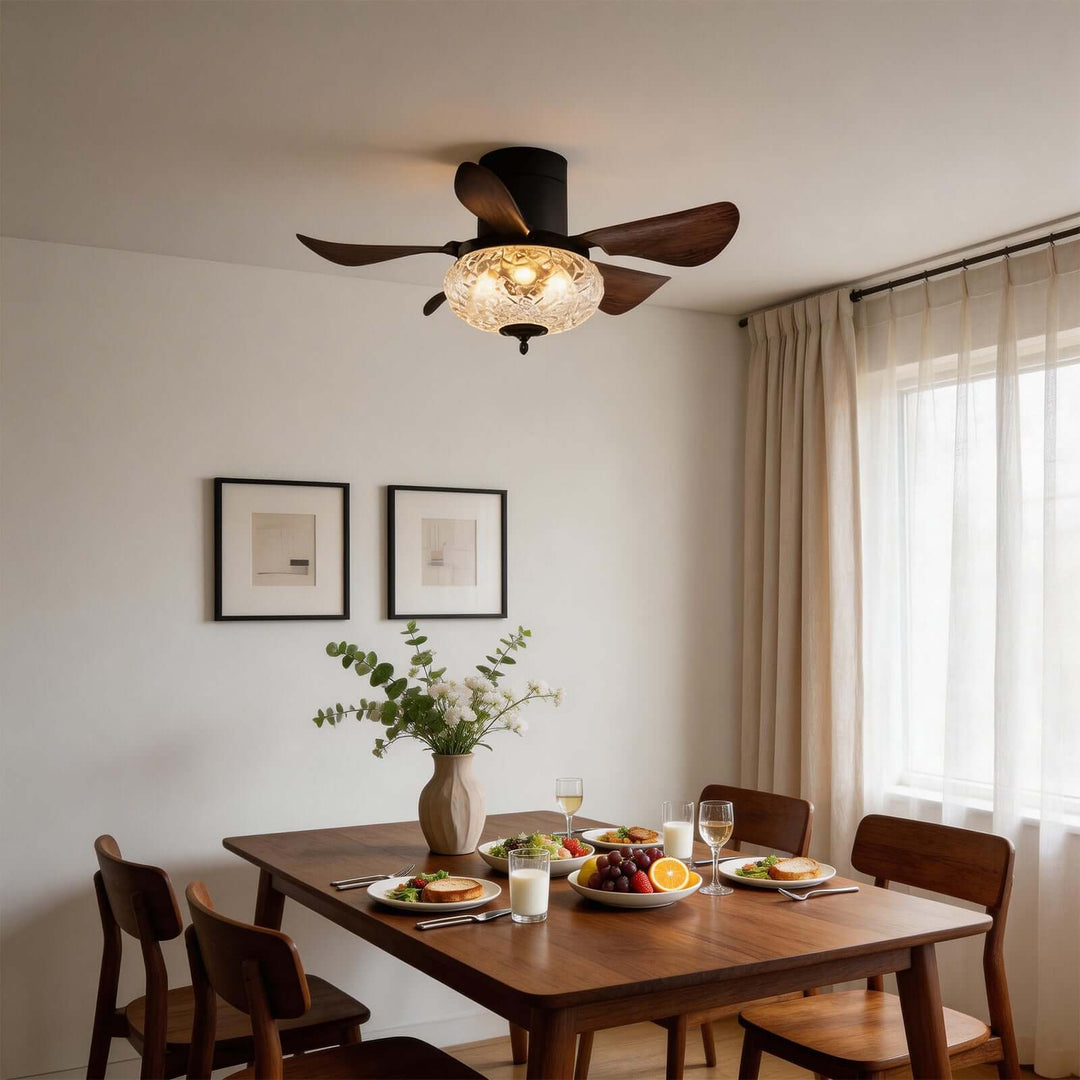 Jundel Ceiling Fan Light C - French Vintage ABS Living Room
