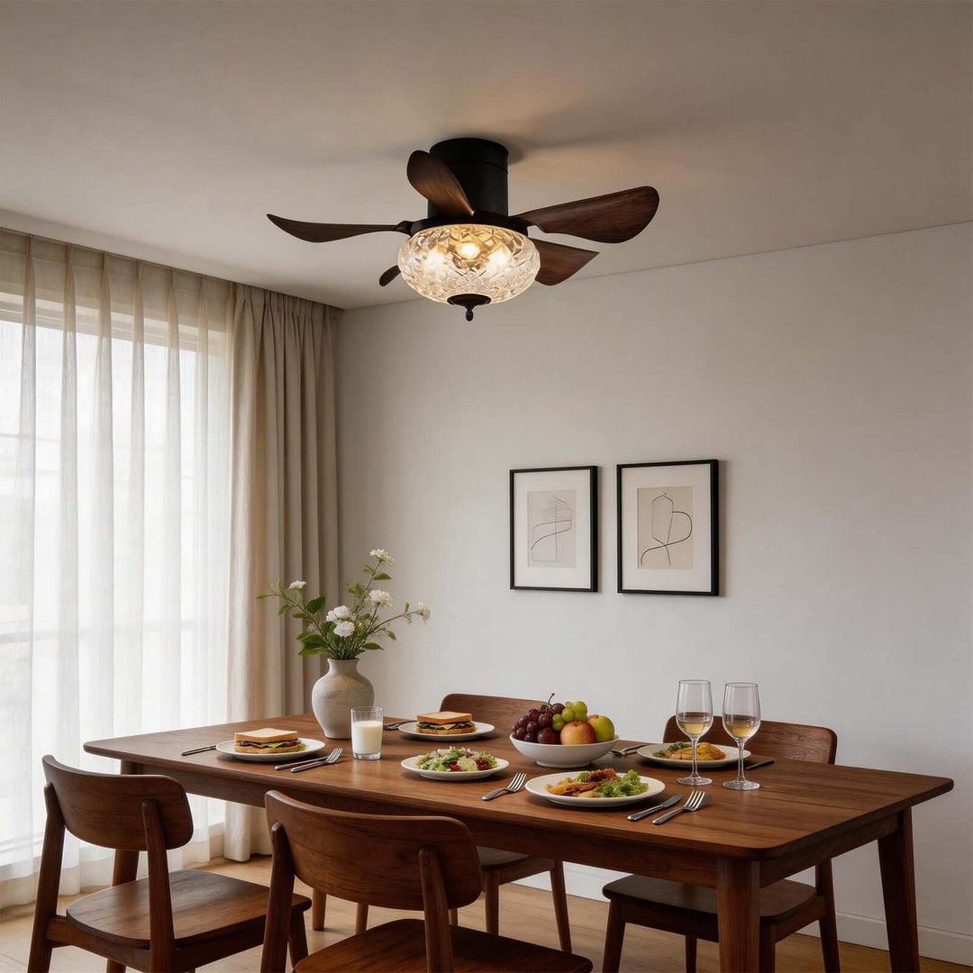 Jundel Ceiling Fan Light C - French Vintage ABS Living Room