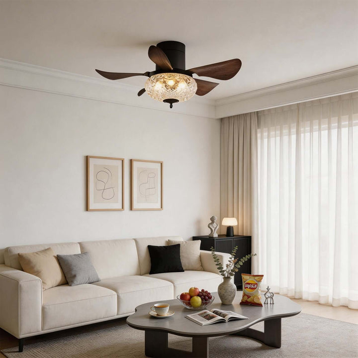 Jundel Ceiling Fan Light C - French Vintage ABS Living Room