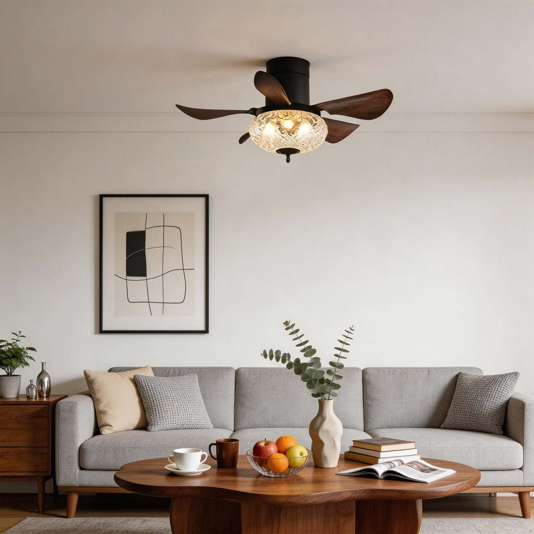 Jundel Ceiling Fan Light C - French Vintage ABS Living Room