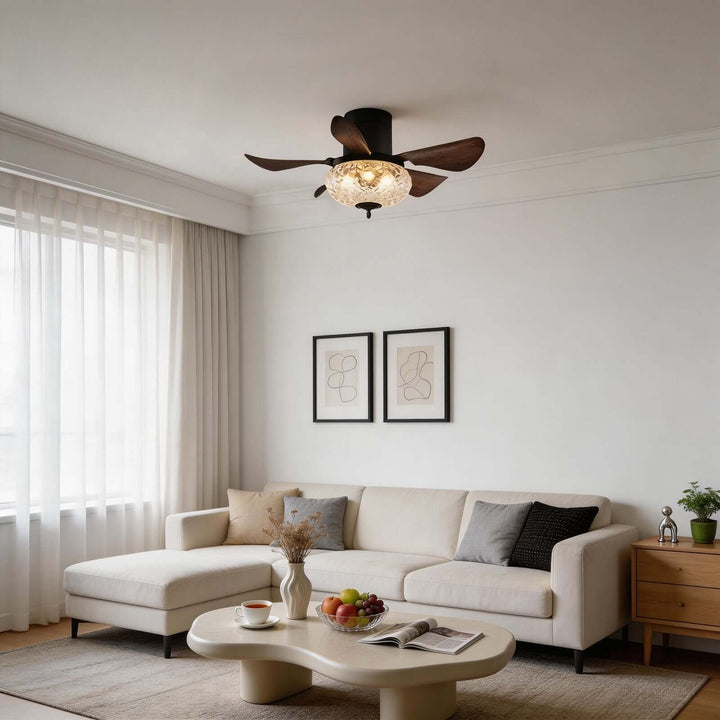 Jundel Ceiling Fan Light C - French Vintage ABS Living Room