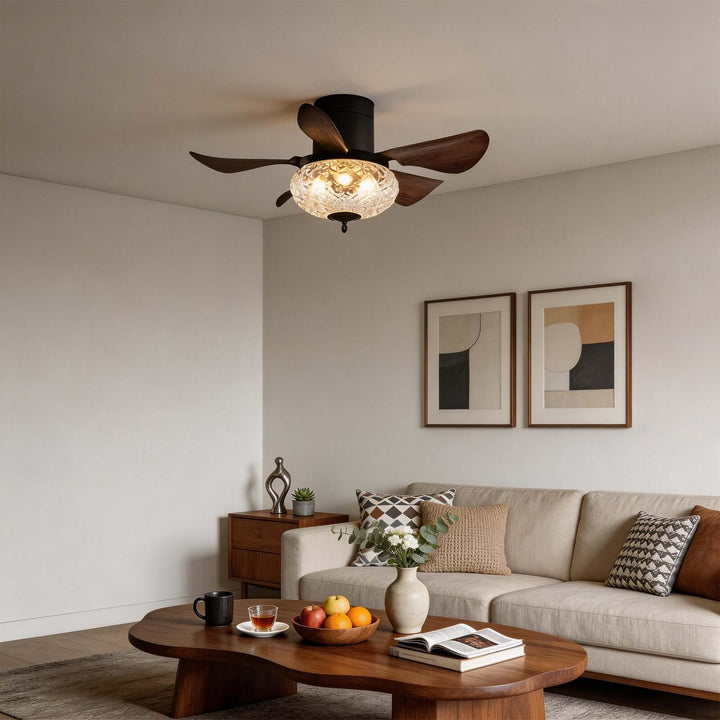 Jundel Ceiling Fan Light C - French Vintage ABS Living Room