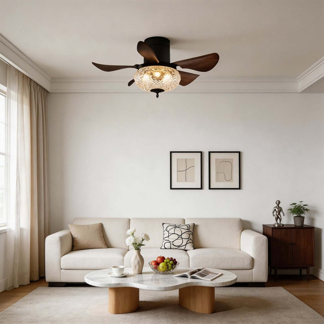 Jundel Ceiling Fan Light C - French Vintage ABS Living Room