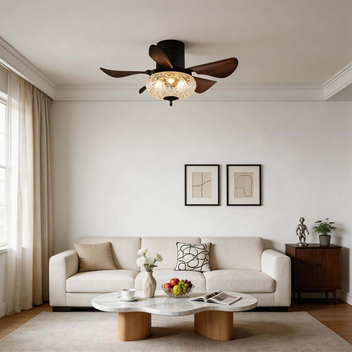 Jundel Ceiling Fan Light C - French Vintage ABS Living Room
