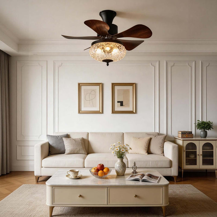 Jundel Ceiling Fan Light B - French Vintage ABS Light