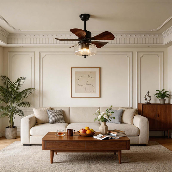 Jundel Ceiling Fan Light A - French Vintage ABS Light
