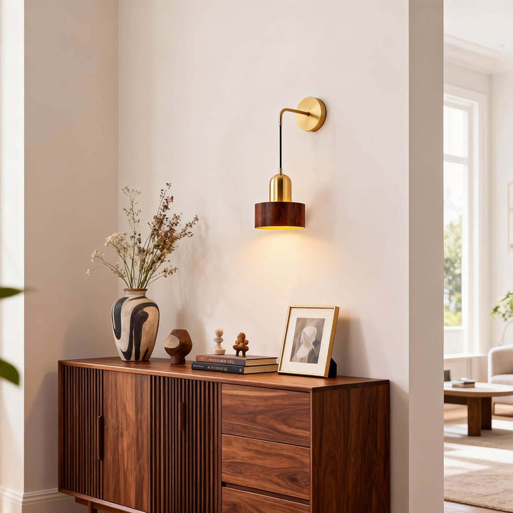 Kalvio Wall Light - Modern Minimal Wood Small Bedside Light