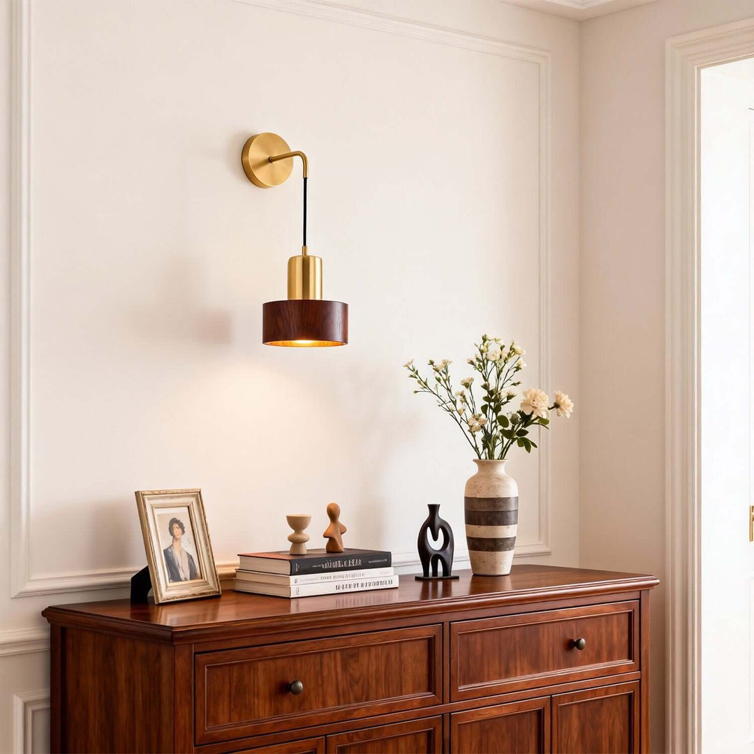 Kalvio Wall Light - Modern Minimal Wood Small Bedside Light