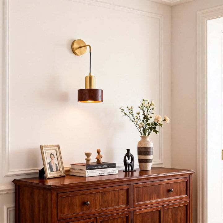 Kalvio Wall Light - Modern Minimal Wood Small Bedside Light