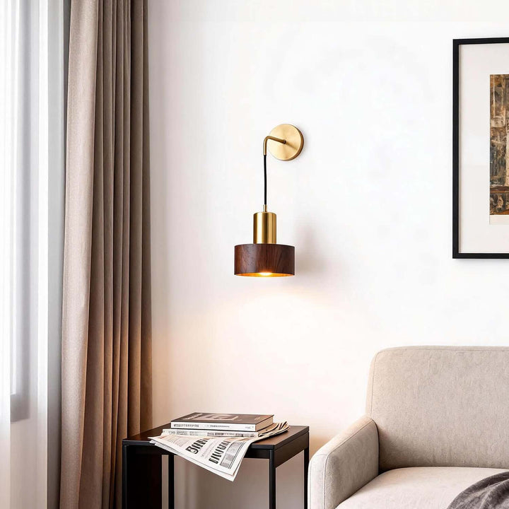Kalvio Wall Light - Modern Minimal Wood Small Bedside Light