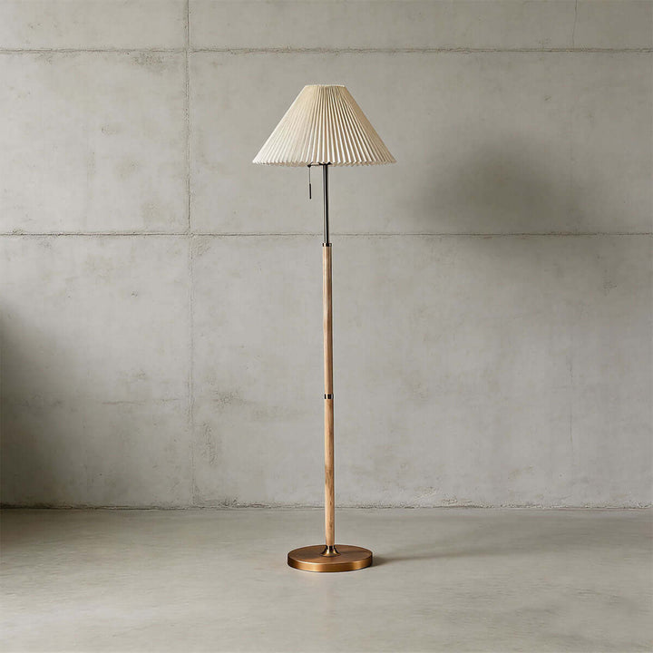 Karexa Floor Lamp – American Retro Pleated Fabric