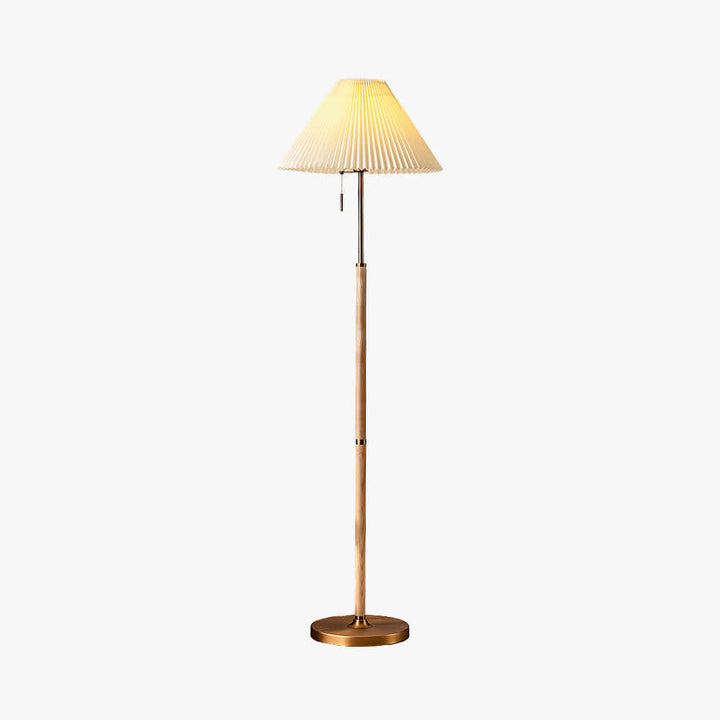 Karexa Floor Lamp – American Retro Pleated Fabric